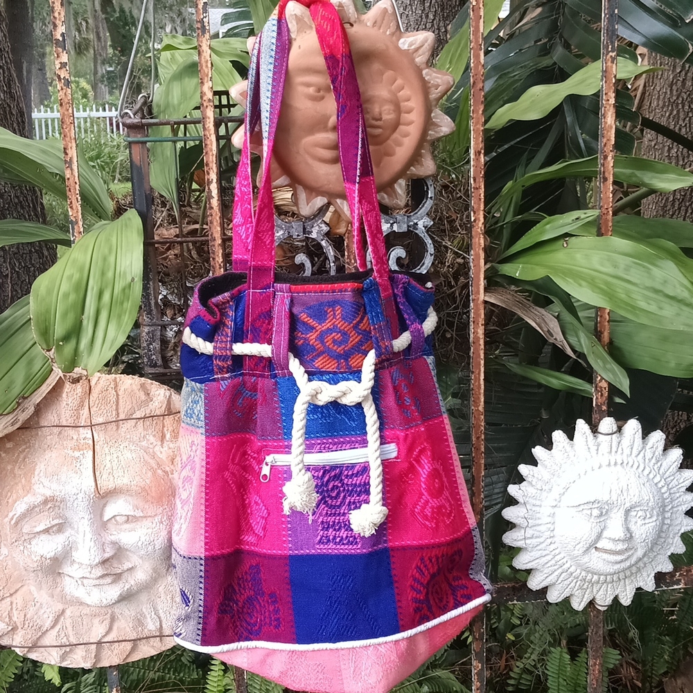 Summer Love hippie festival woven bag
